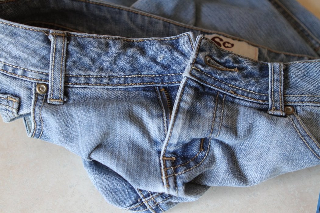 How to replace a broken jean button - The Frugal Girl