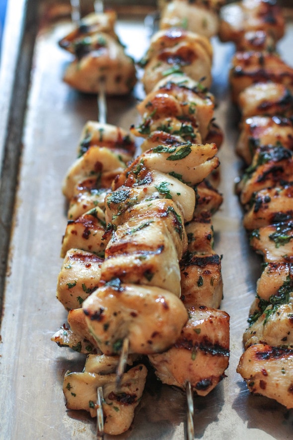 Chipotle Chicken Kabobs with Cilantro Lime Dipping Sauce - The Frugal Girl