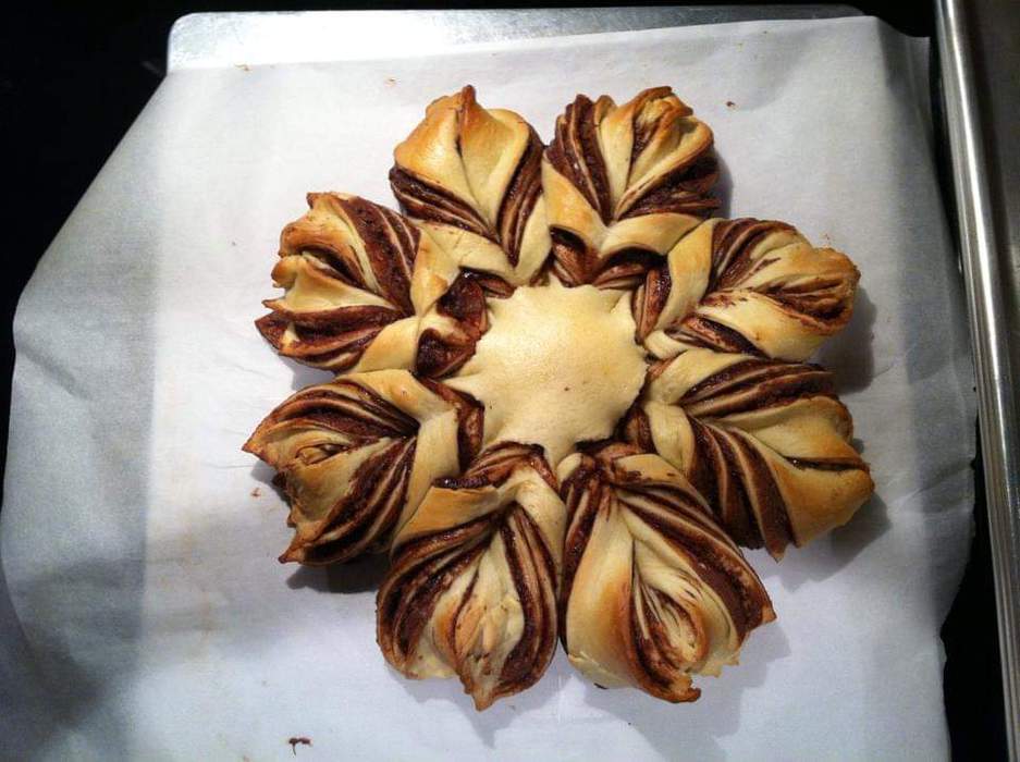 A homemade coffeecake.