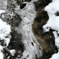 a frozen stream.