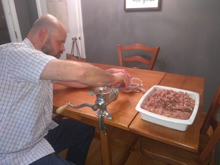 homemade-sausage making.