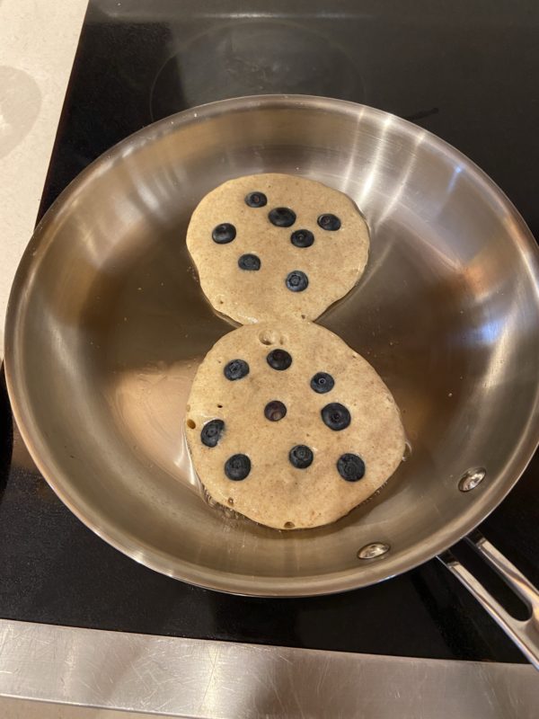 blueberry pancakes.