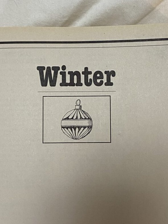 title page for winter section.