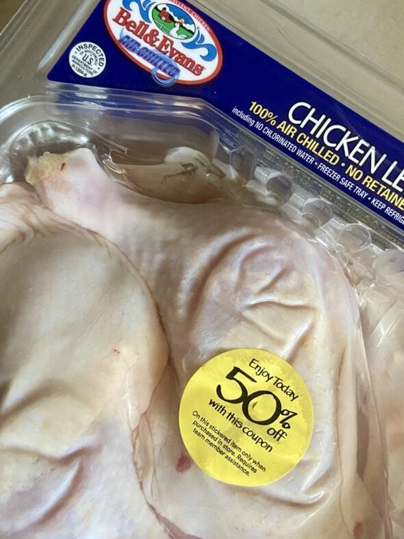 marked down chicken.