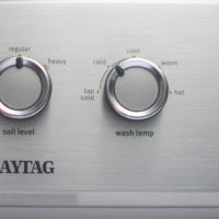 control knobs on a washing machine.
