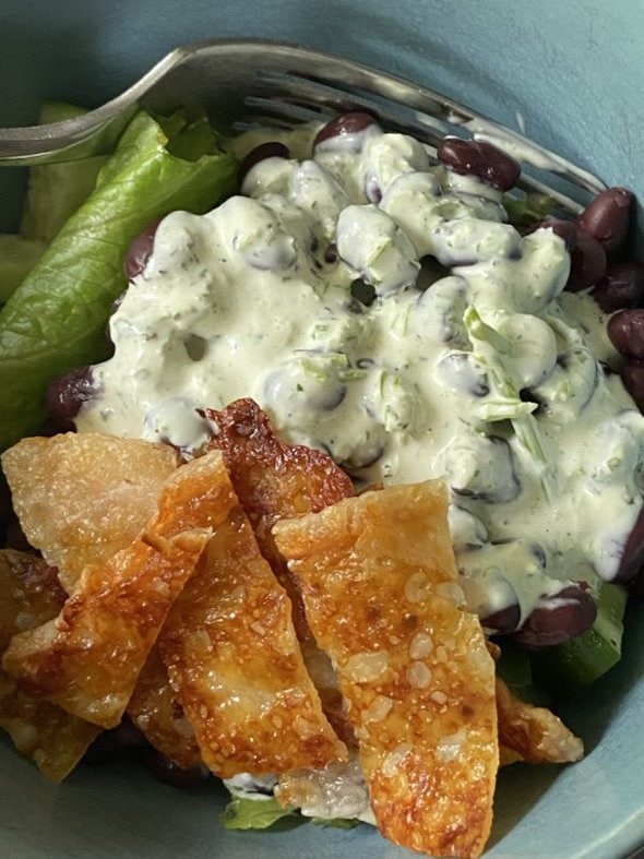 black bean salad bowl.