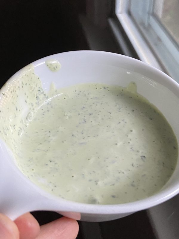 cilantro dressing.