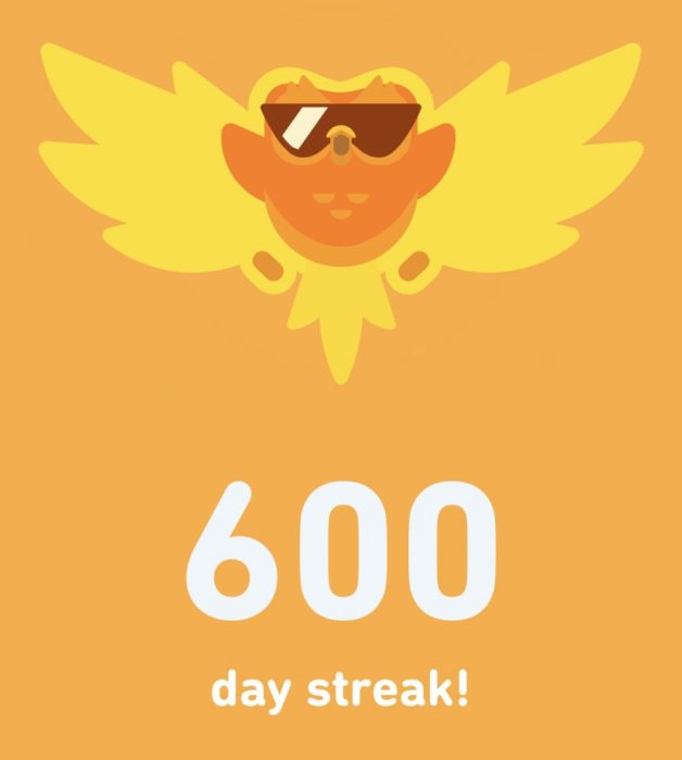 duolingo streak screenshot.