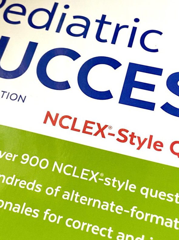 NCLEX review book cover.