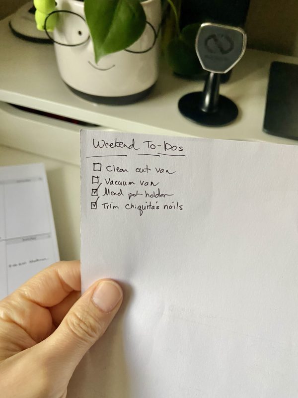 to do list.