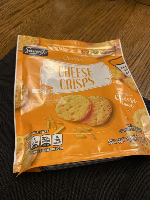 bag of cheese crisps