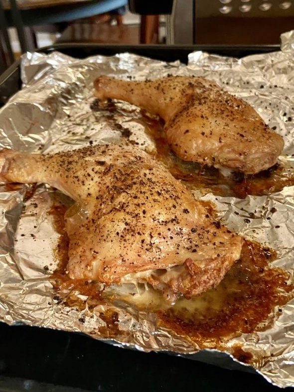 roasted chicken legs.