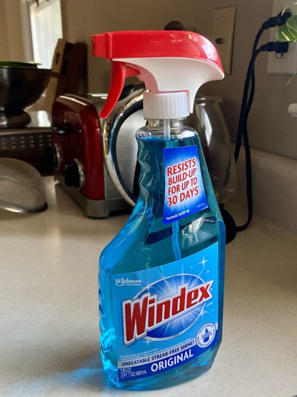 bottle of windex.