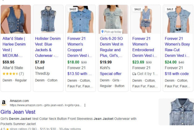 jean vests.