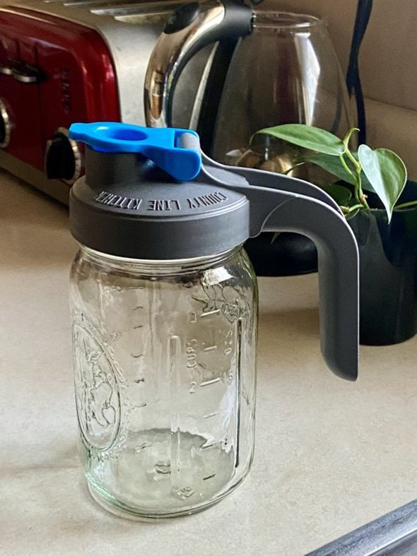 jar with lid.