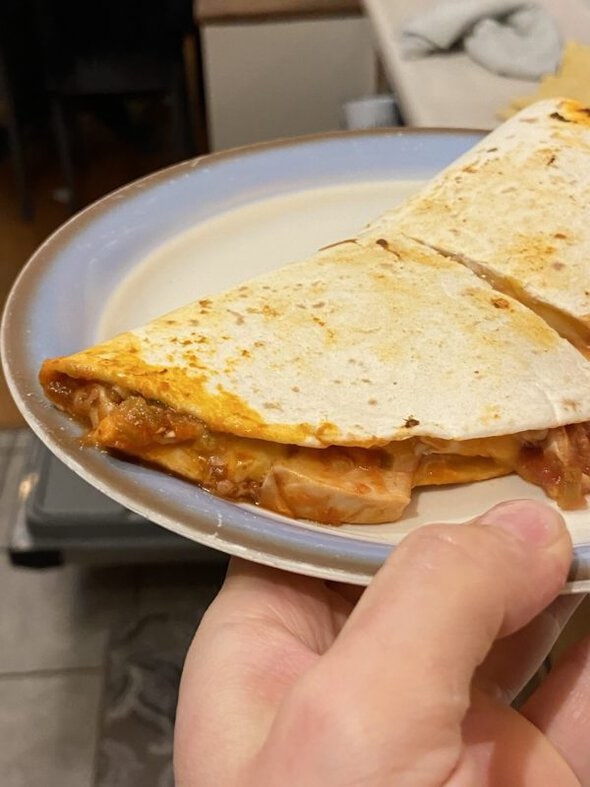 chicken quesadilla.