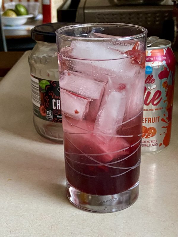 cherry juice mocktail.