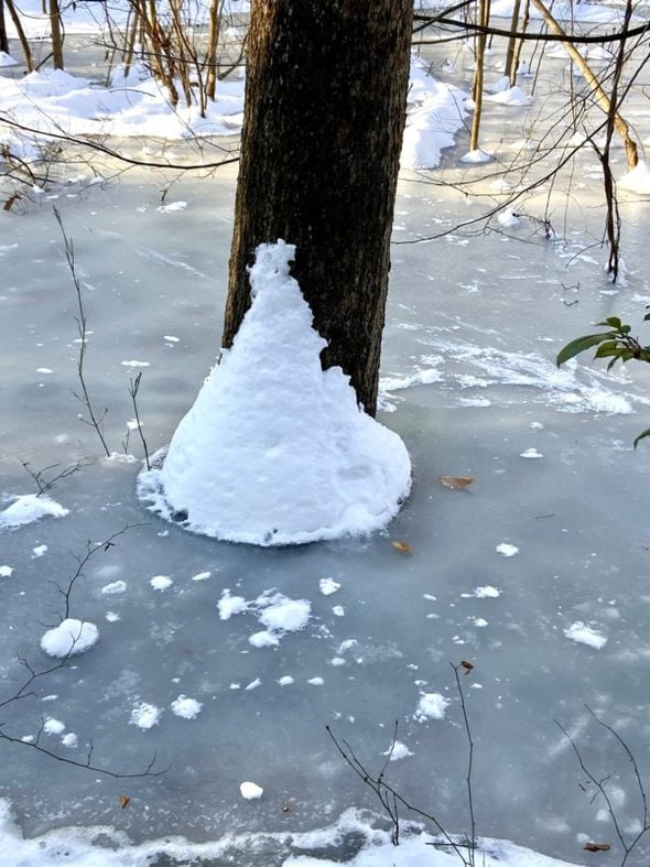 frozen creek.