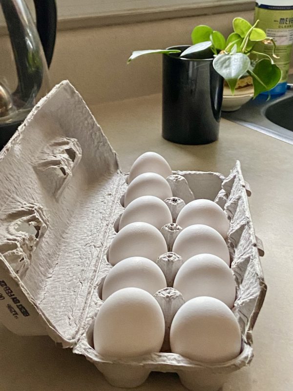 carton of eggs.